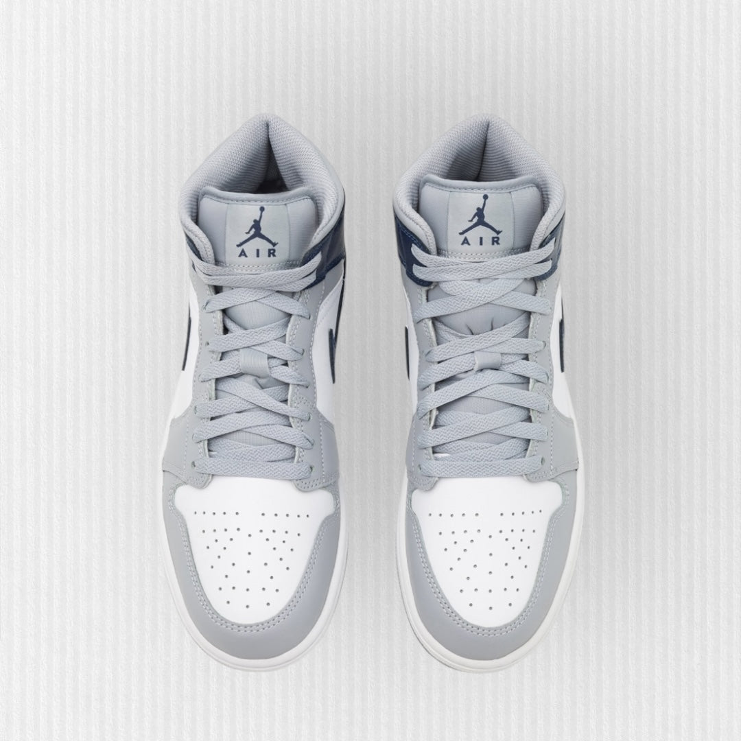 Nike AIR JORDAN 1 MID - White/Midnight Navy/Wolf Grey