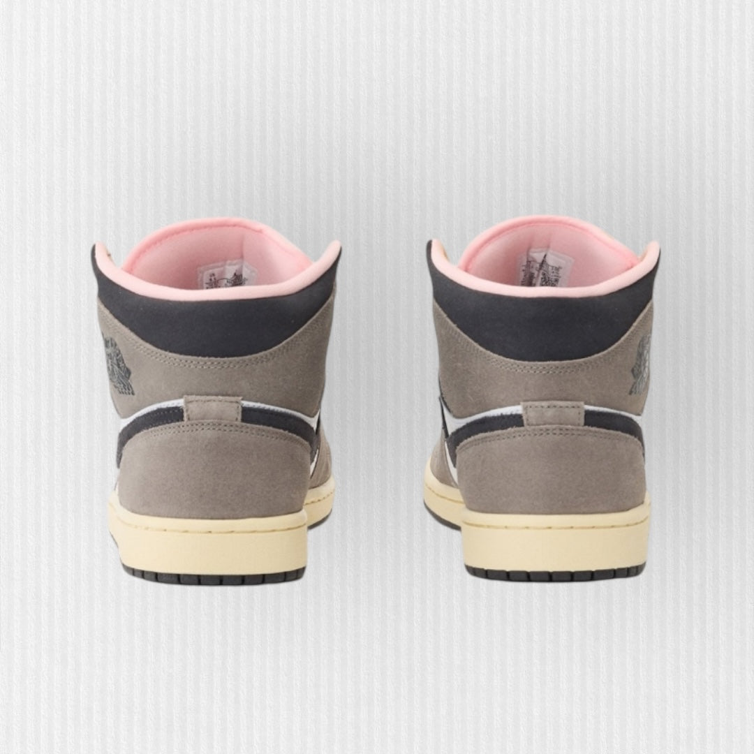 Nike AIR JORDAN 1 MID - White/Oil Grey-Cave/Stone/Sulfur-Arctic/Punch-Muslin