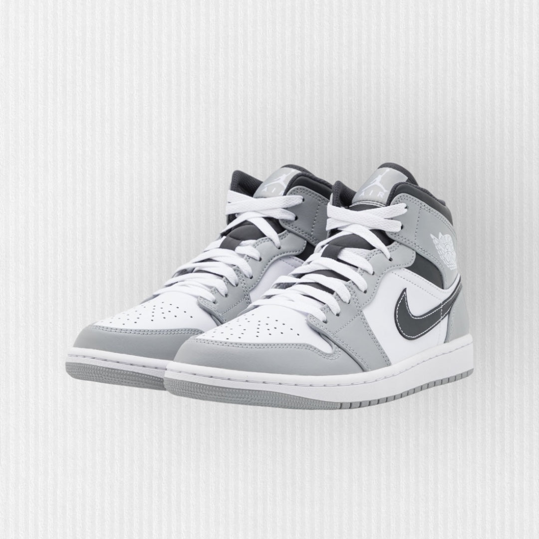 Nike AIR JORDAN 1 MID - Light Smoke Grey/White/Anthracite