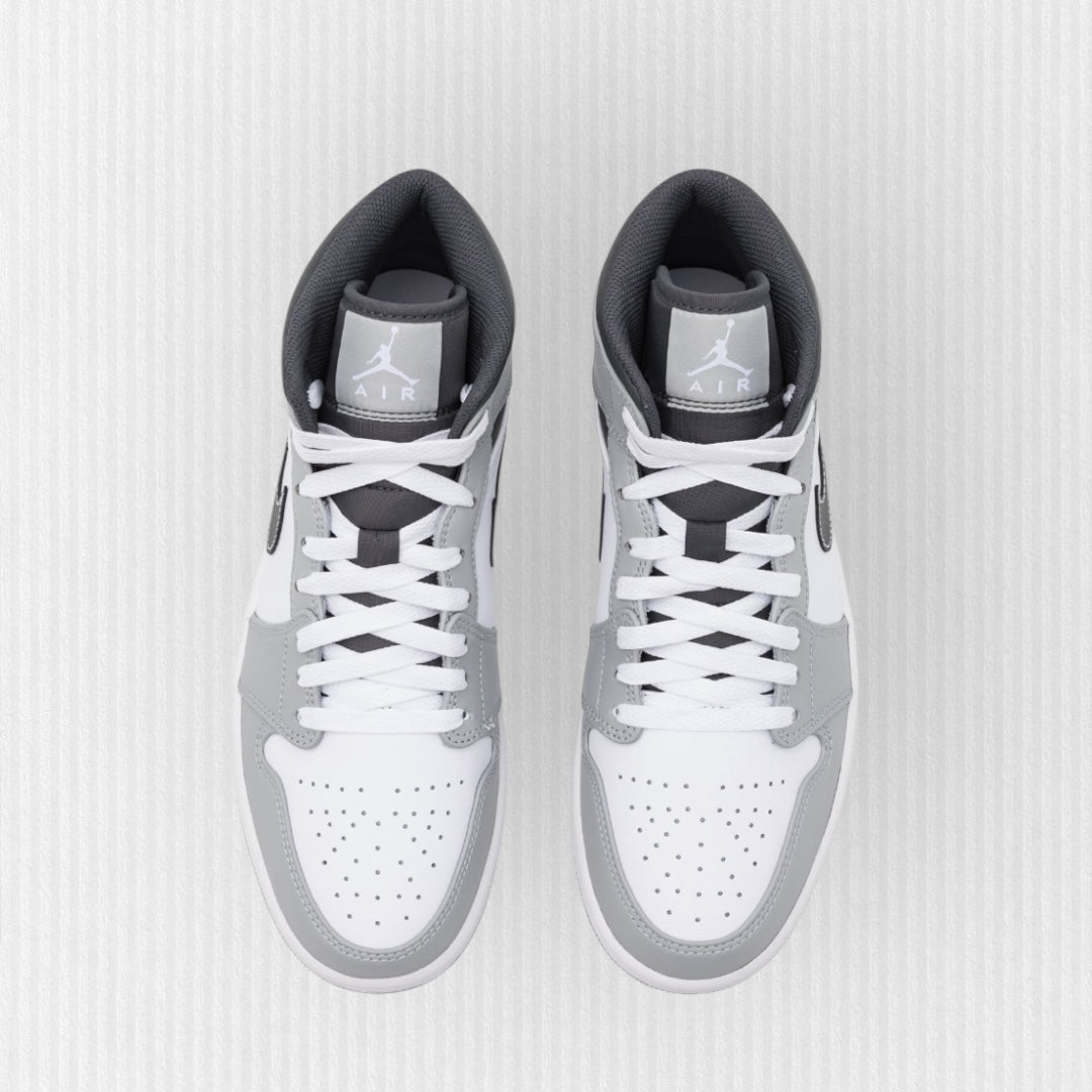 Nike AIR JORDAN 1 MID - Light Smoke Grey/White/Anthracite