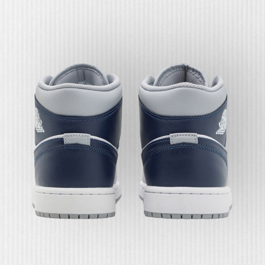 Nike AIR JORDAN 1 MID - White/Midnight Navy/Wolf Grey