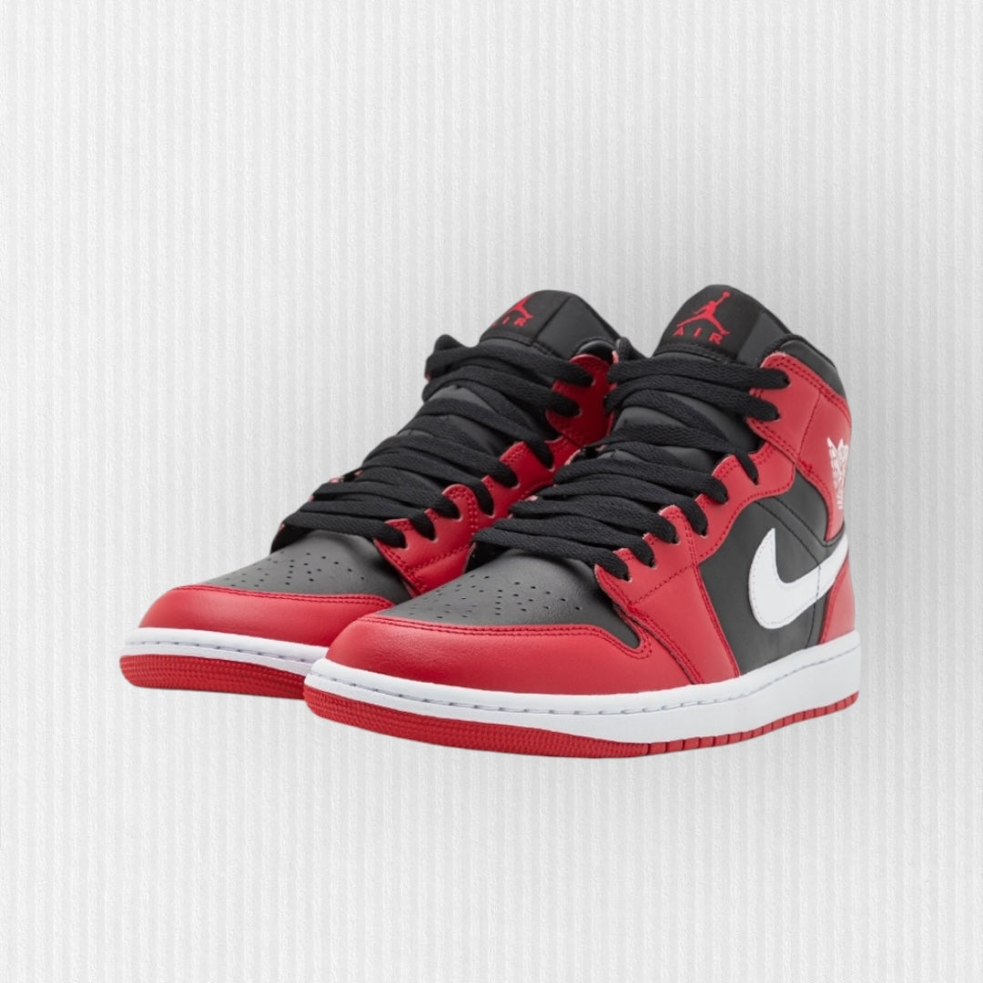 Nike AIR JORDAN 1 MID - Black/White/Gym Red