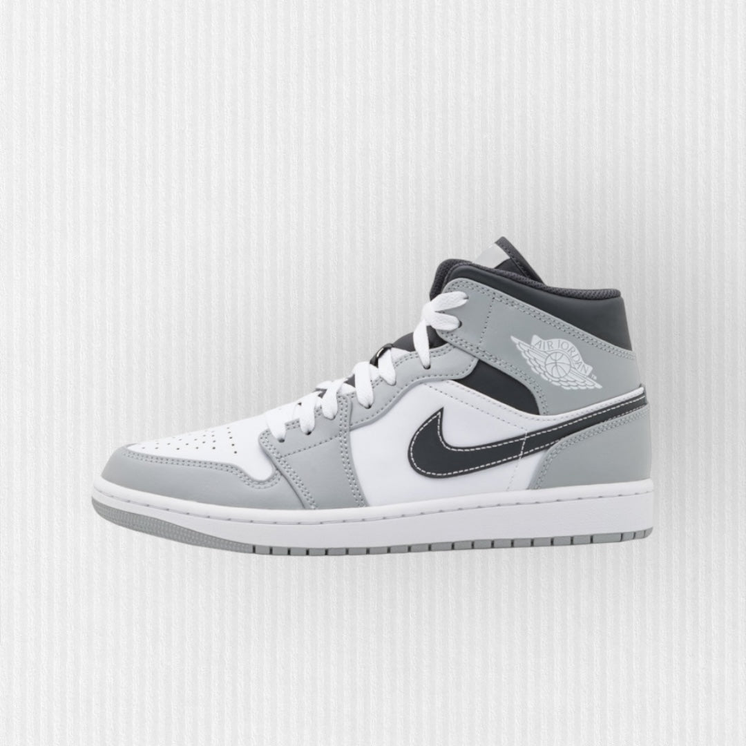 Nike AIR JORDAN 1 MID - Light Smoke Grey/White/Anthracite