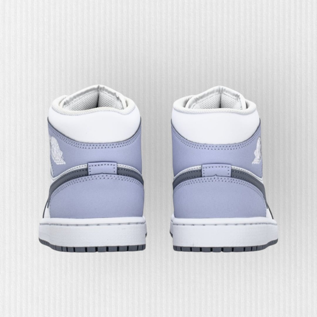 Nike AIR JORDAN 1 MID - White/Dk Blue Grey-Indigo Haze