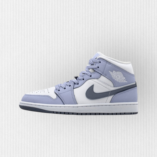 Nike AIR JORDAN 1 MID - White/Dk Blue Grey-Indigo Haze