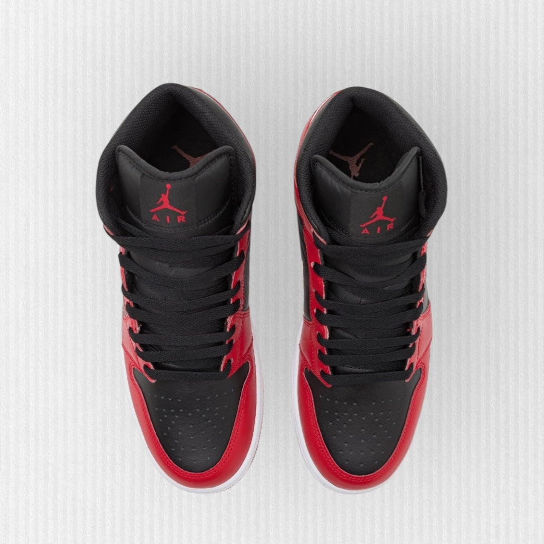 Nike AIR JORDAN 1 MID - Black/White/Gym Red